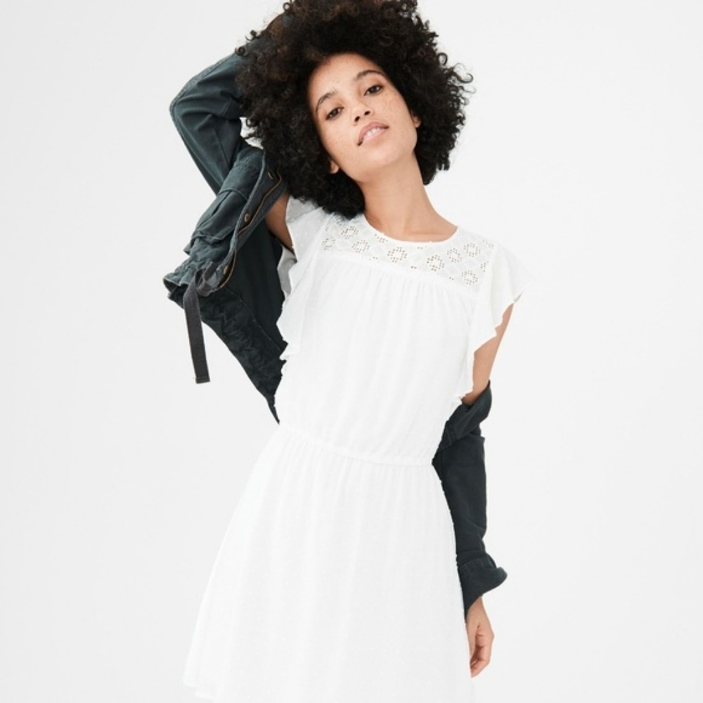 Aeropostale Swiss Dot Fit & Flare Dress